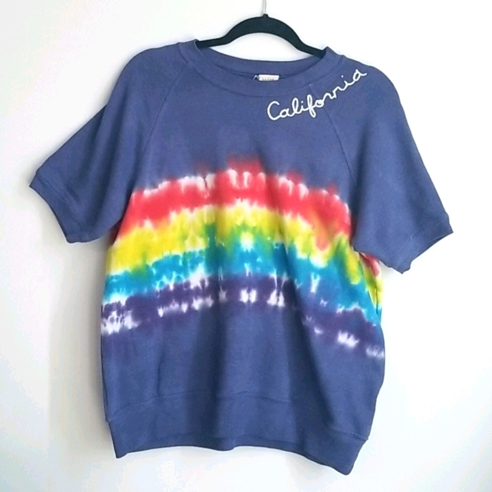 I stole my boyfriend's shirt California  Tie dye sweatshirt